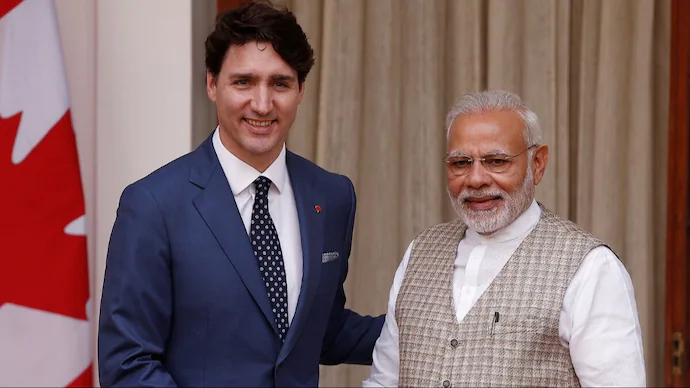 Justin Trudeau and PM Modi.